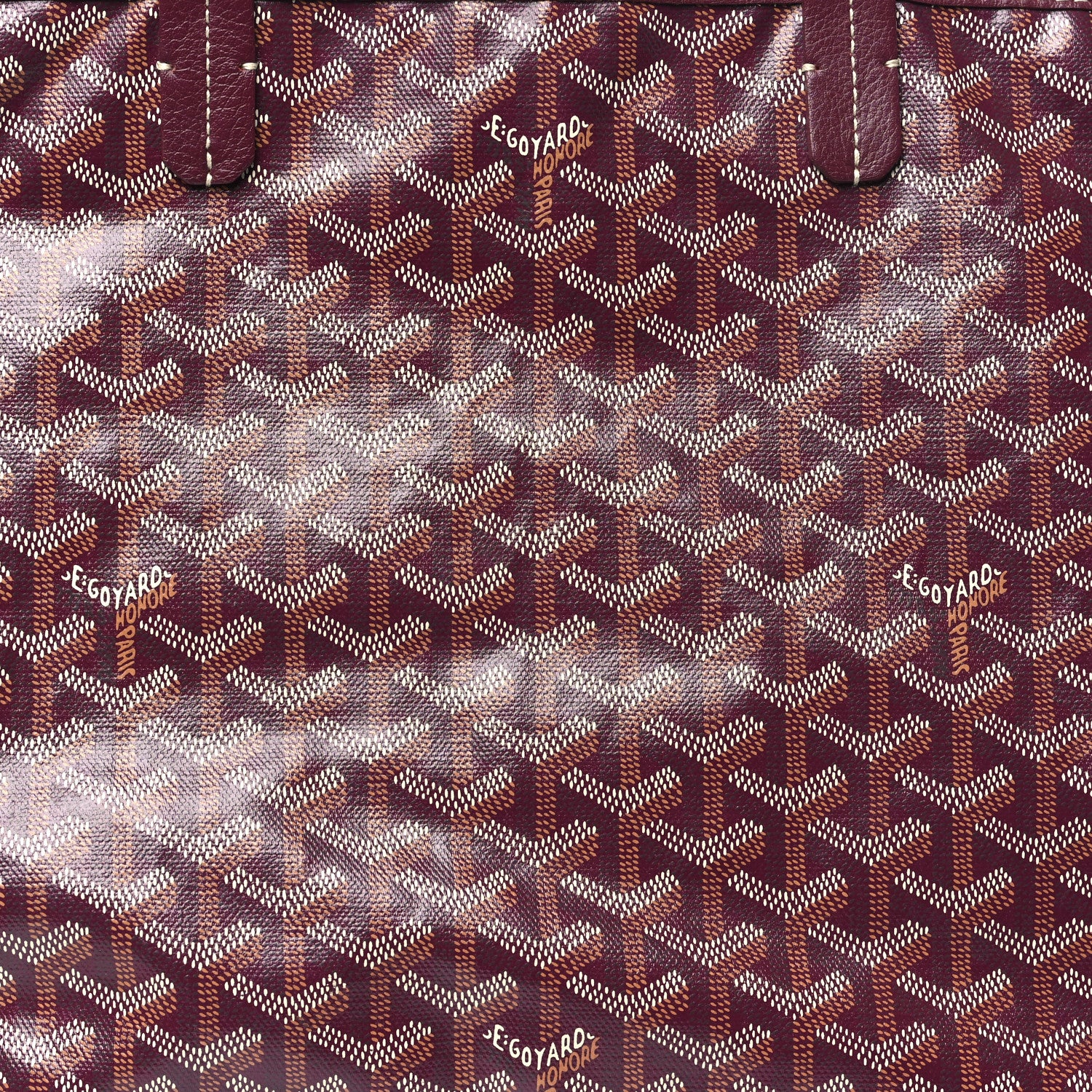 Goyard Goyardine Reversible Anjou PM Burgundy 10 of 17