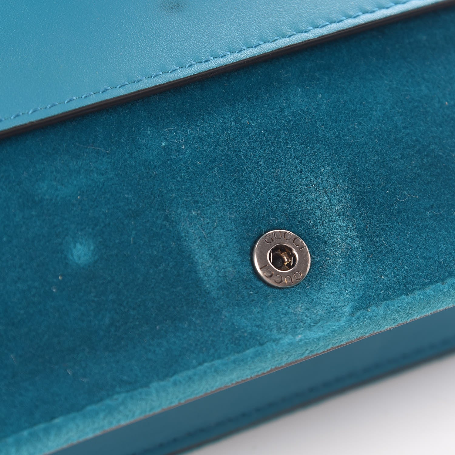 Gucci Velvet Super Mini Dionysus Shoulder Bag Pavone Cyan 12 of 14
