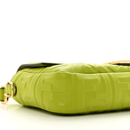 Fendi Nappa FF 1974 Embossed Baguette Wasabi 8 of 9