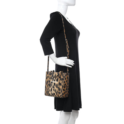 Balenciaga Calfskin Printed Leopard XXS Everyday Tote Beige White 2 of 8