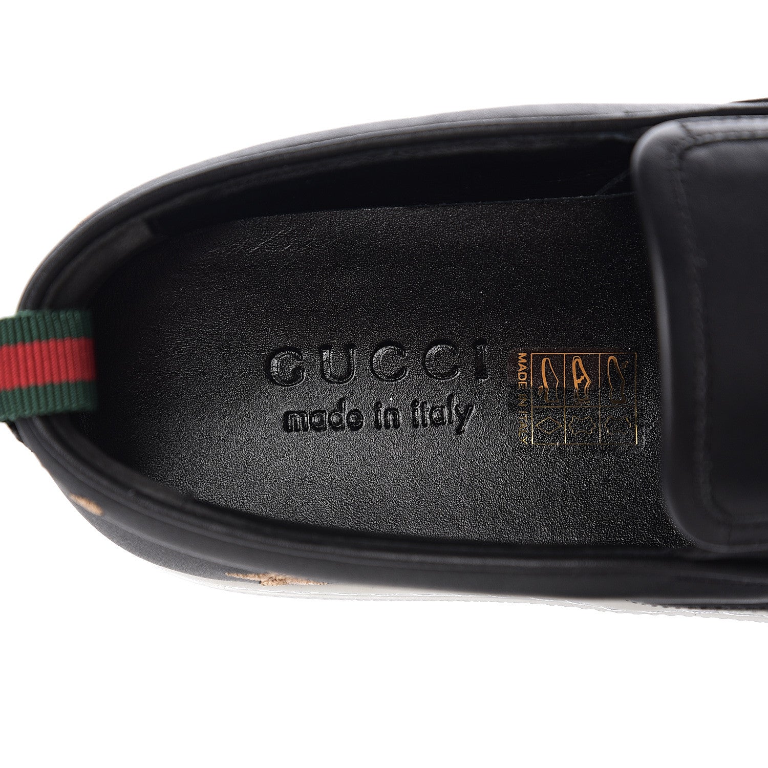Gucci Calfskin Miro Soft Bee Star Embroidered Mens Dublin Slip On Sneakers 6.5 Black 6 of 11