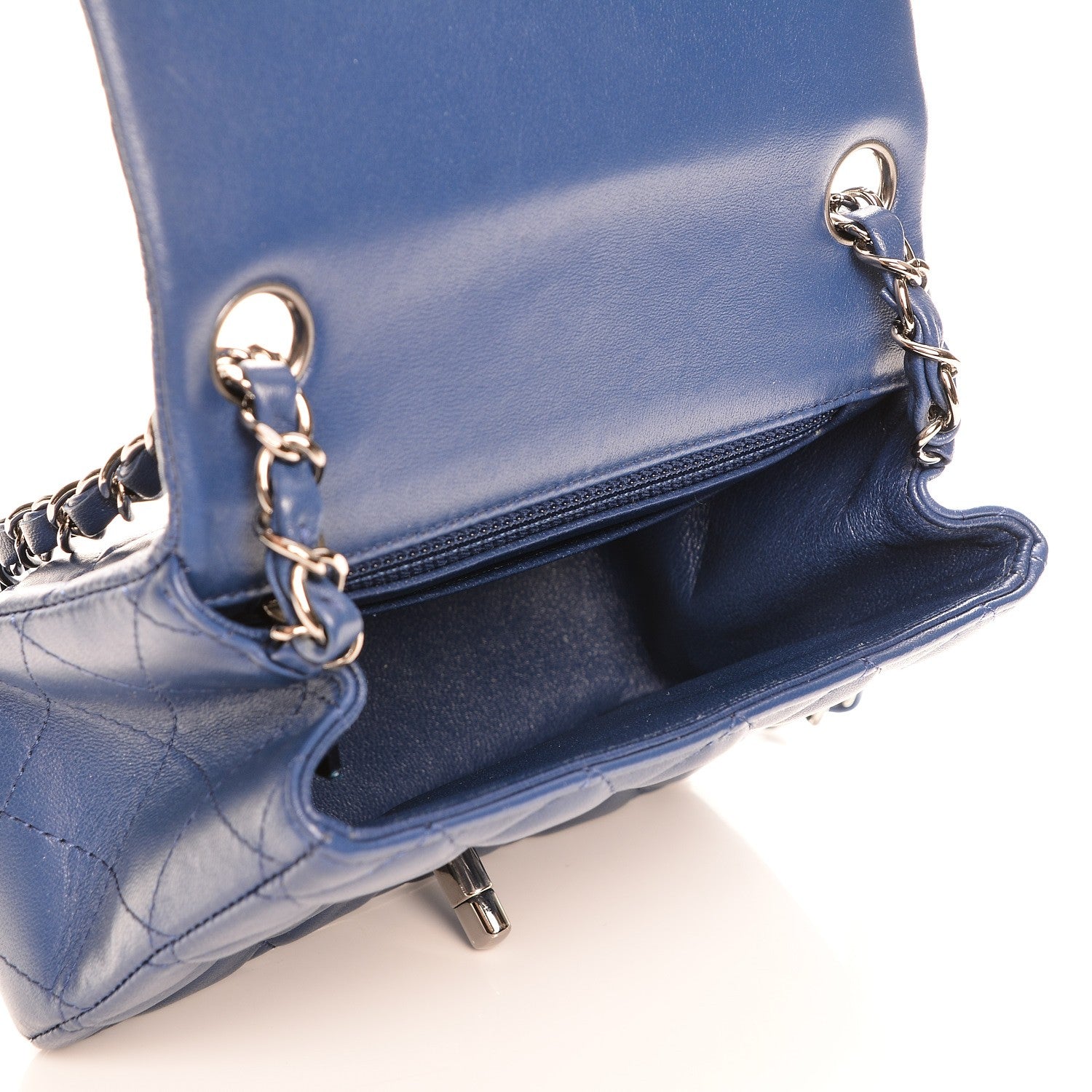 Chanel Lambskin Quilted Mini Square Flap Blue 5 of 8