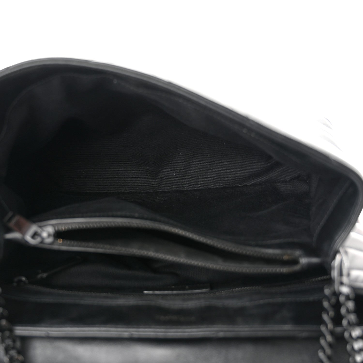 Saint Laurent Calfskin Y Quilted Monogram Medium Loulou Chain Satchel Black 5 of 10