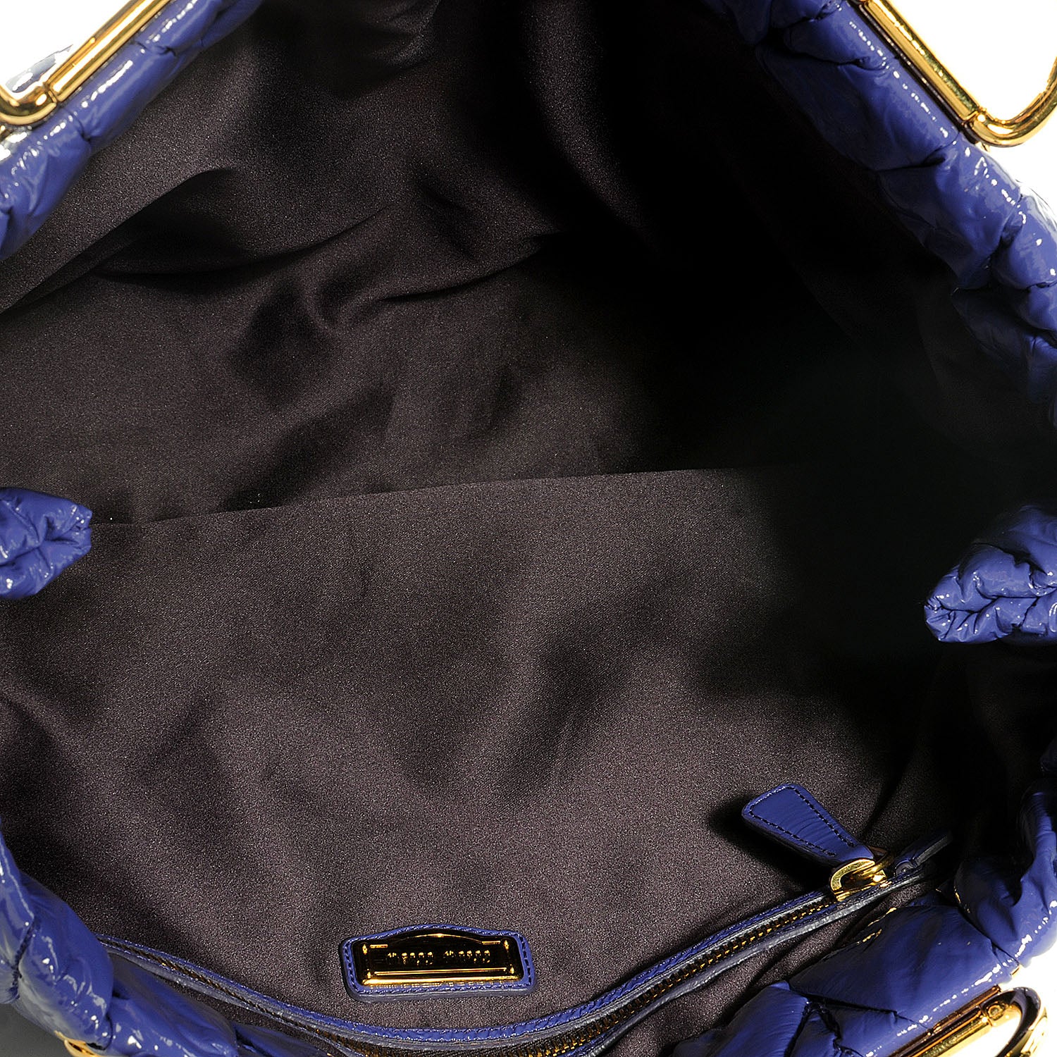 Miu Miu Vinyl Matelasse Tote Iris 6 of 9