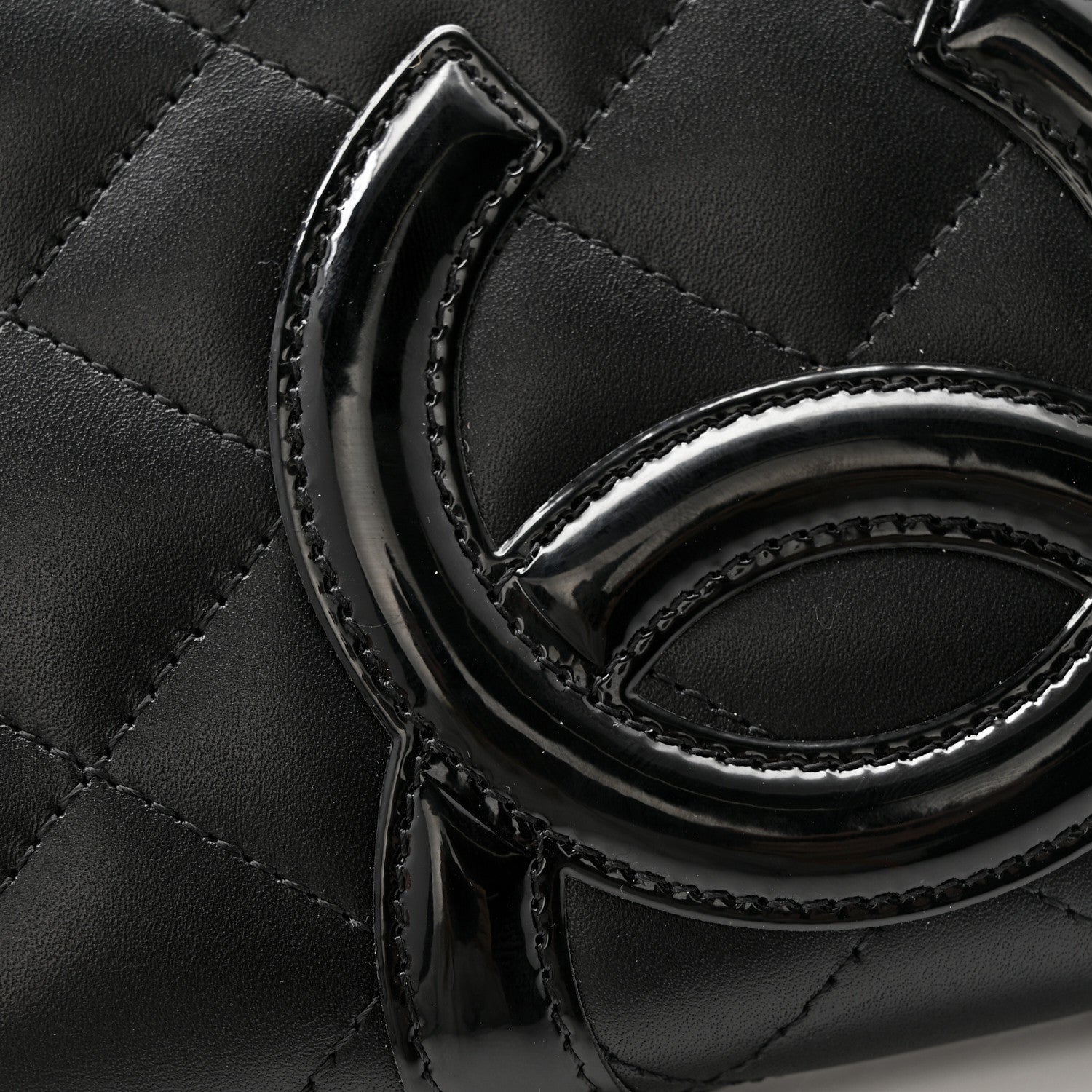 Chanel Calfskin Quilted Cambon Yen Wallet Black 9 of 10