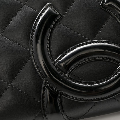 Chanel Calfskin Quilted Cambon Yen Wallet Black 9 of 10