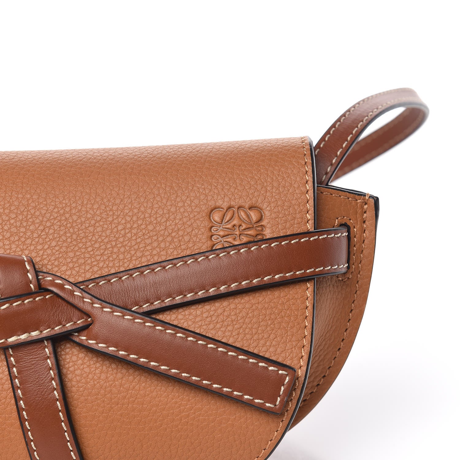Loewe Grained Calfskin Mini Gate Crossbody Bag Caramel Pecan 10 of 10