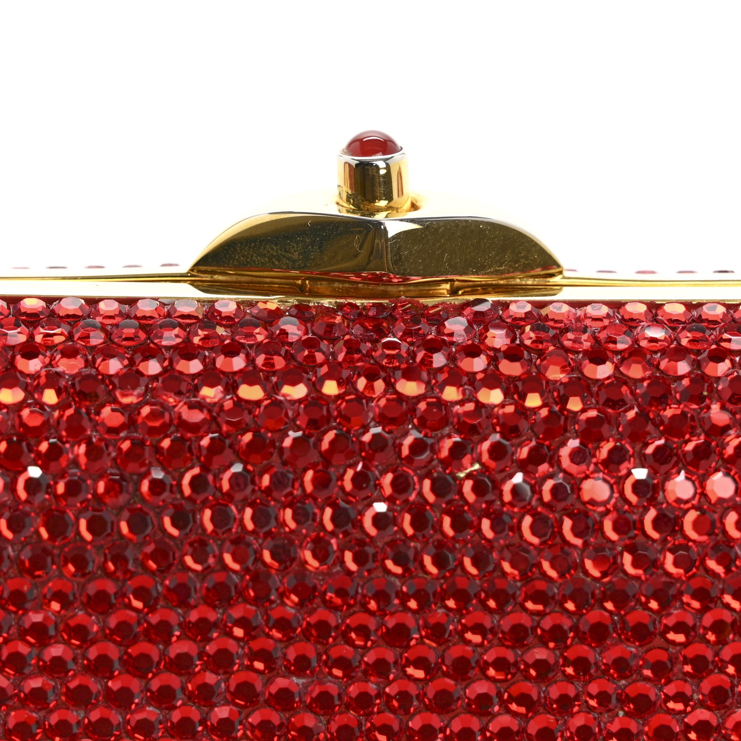 Crystal Minaudiere Clutch Red
