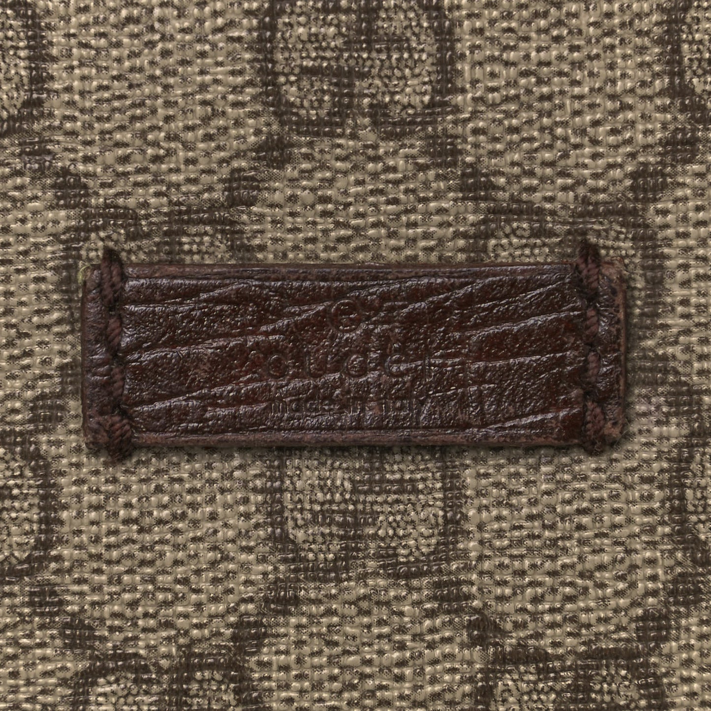 GG Plus Monogram Large Double Buckle Flap Messenger Bag Beige Dark Brown
