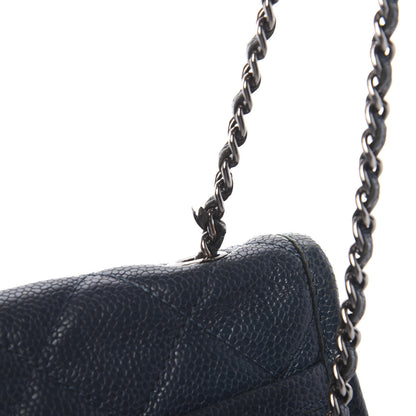Chanel Caviar Small Natural Beauty Flap Blue 13 of 14