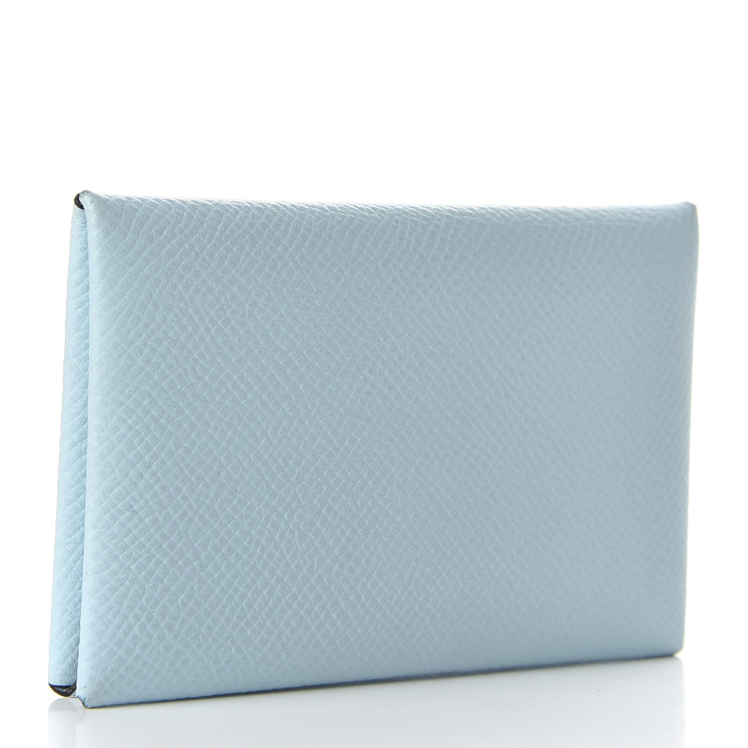 Hermes Epsom Calvi Card Case Bleu Zephyr 3 of 7