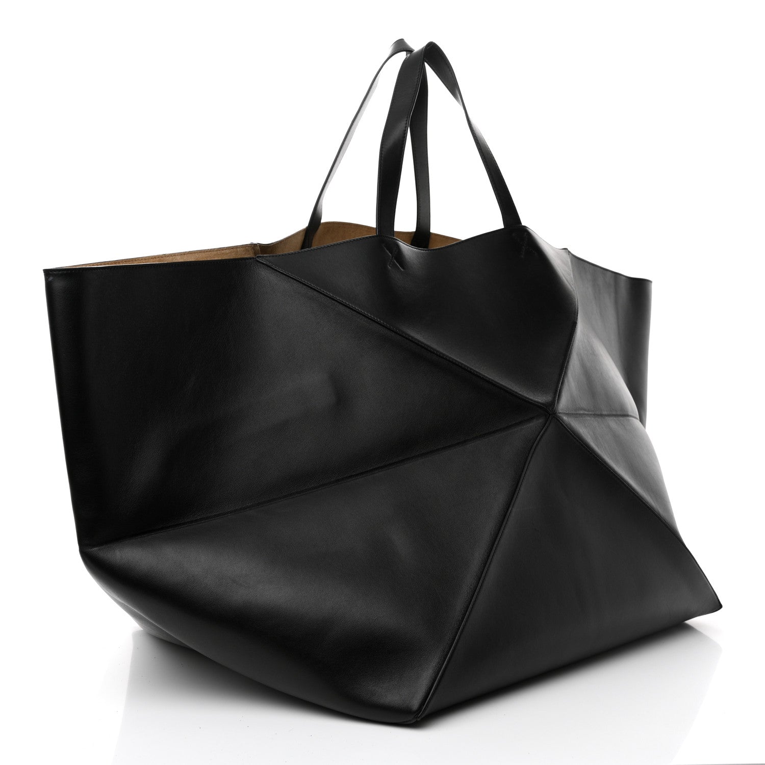 Loewe Shiny Calfskin XXL Puzzle Fold Tote Black 3 of 14