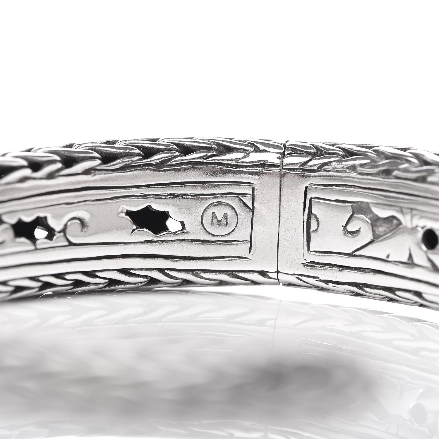 John Hardy Sterling Silver Classic Chain Hinged Bangle 6 of 8