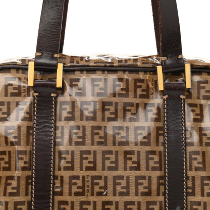 Fendi Vinyl Zucchino Tote Tobacco 6 of 11