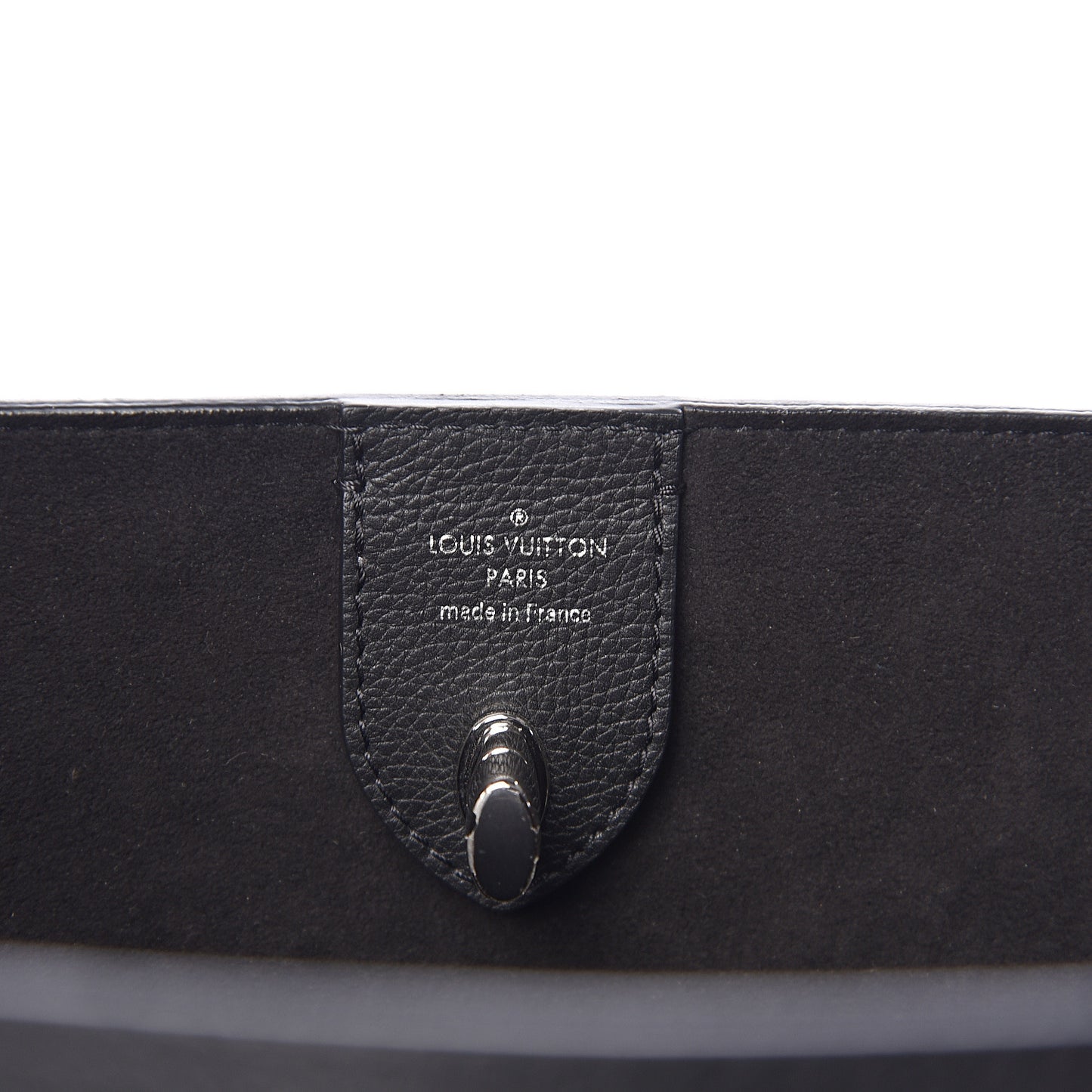 Calfskin Lockme Go Tote Black