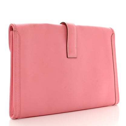 Hermes Epsom Jige PM Clutch Rose Confetti 3 of 8