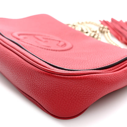 Gucci Pebbled Calfskin Medium Soho Flap Crossbody Vibrant Red 9 of 9