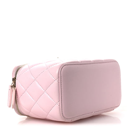 Chanel Lambskin Quilted Small Top Handle Vanity Case With Chain Light Pink 4 of 12