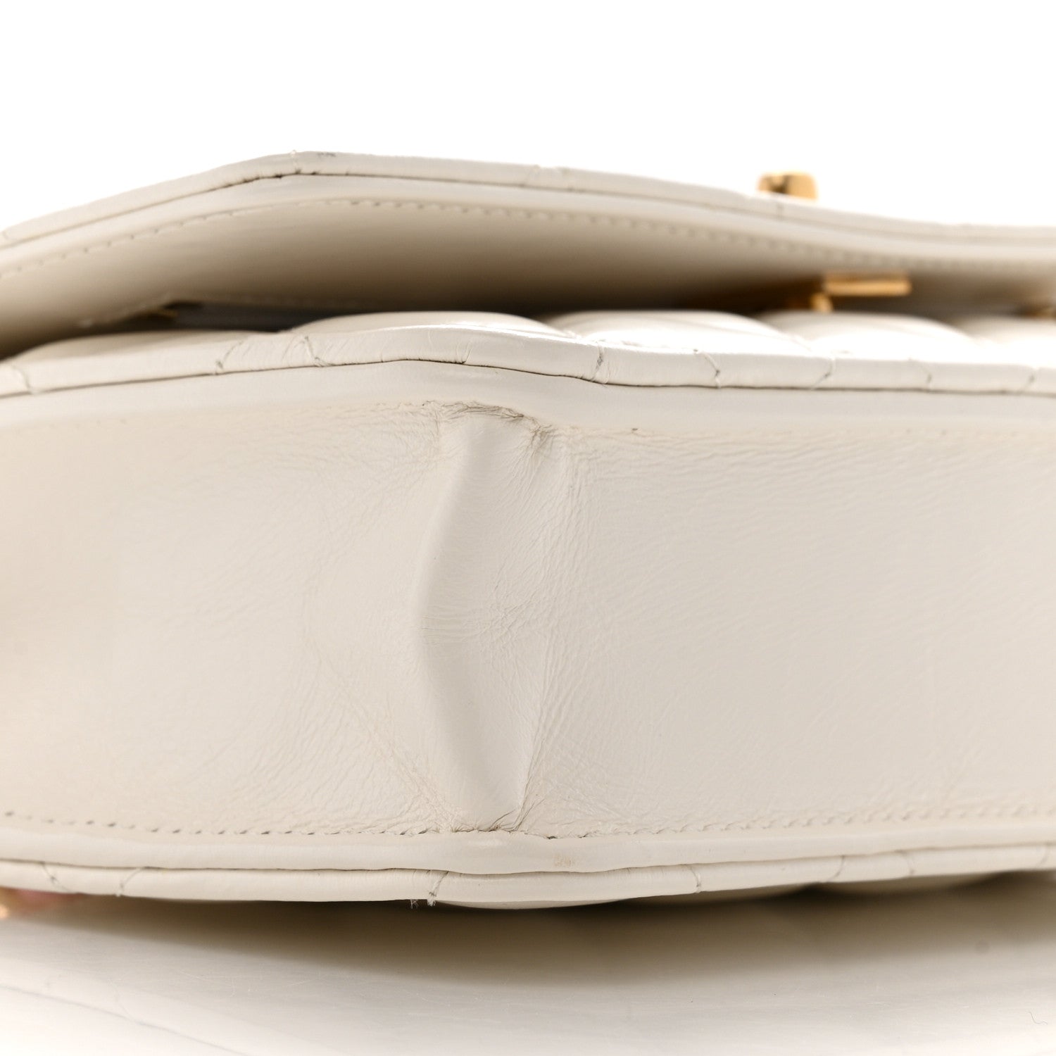 Chanel Shiny Calfskin Quilted Multicolor Top Handle Wallet On Chain WOC White 10 of 15