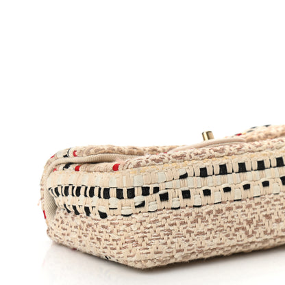 Chanel Tweed Chain Braid Mini Flap Beige White Red 9 of 10