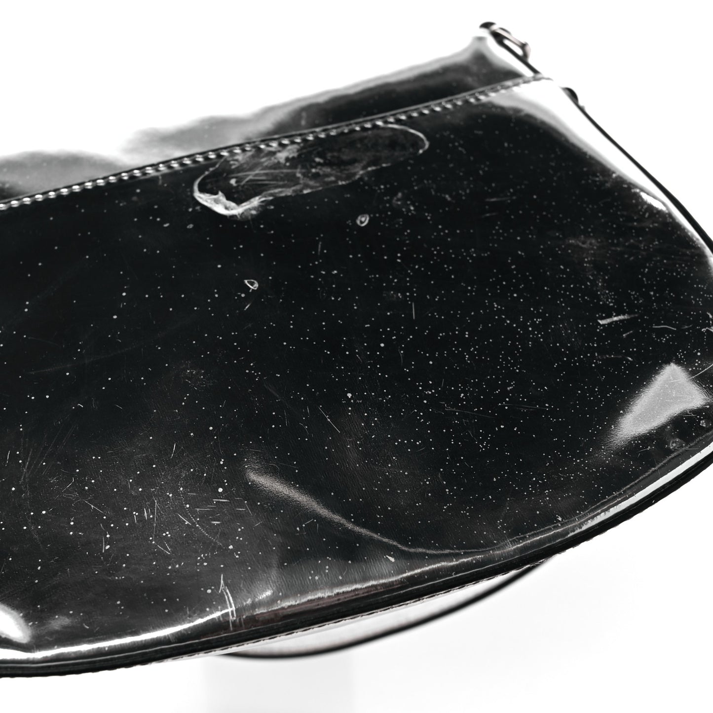 Spazzolato Cleo Flap Shoulder Bag Argento