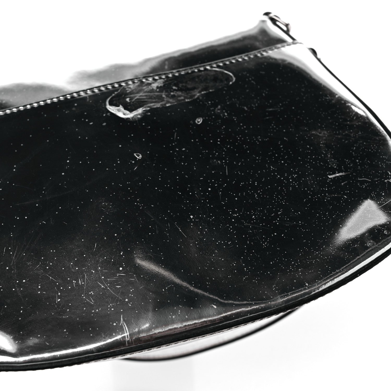 Prada Spazzolato Cleo Flap Shoulder Bag Argento 15 of 16