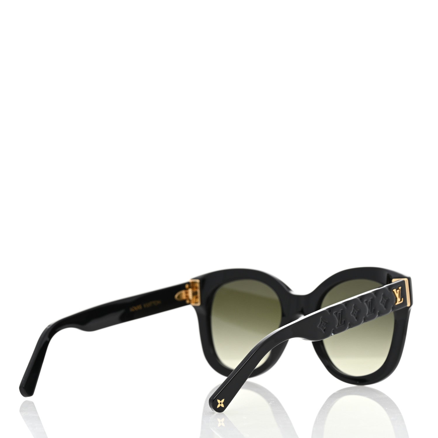 Louis Vuitton Acetate LV Empreinte Light Round Sunglasses Z1879W Black 4 of 7