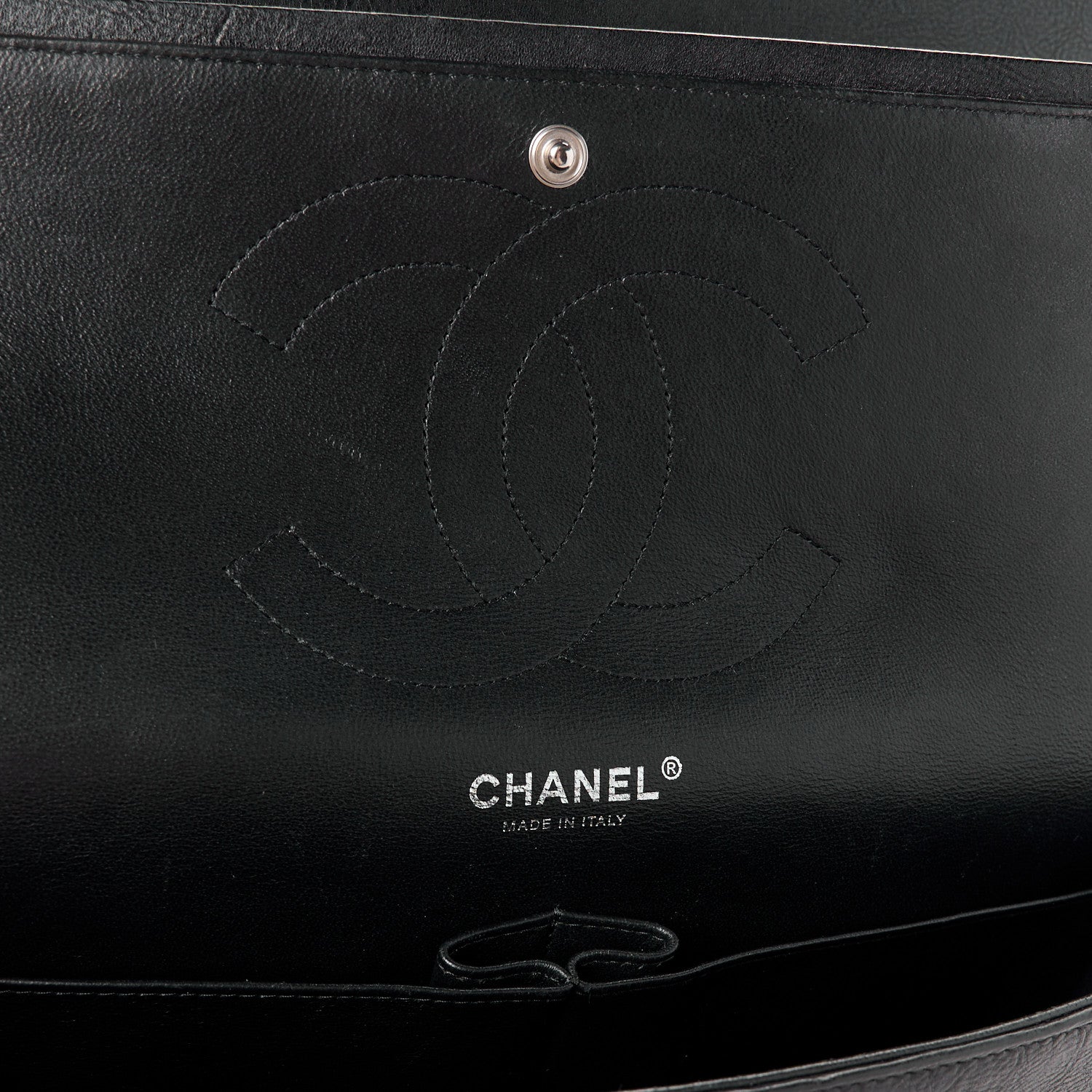 Chanel Crumpled Calfskin Quilted Jumbo Double Flap So Black 6 of 11