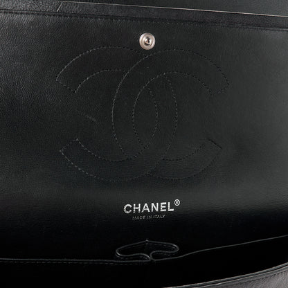 Chanel Crumpled Calfskin Quilted Jumbo Double Flap So Black 6 of 11