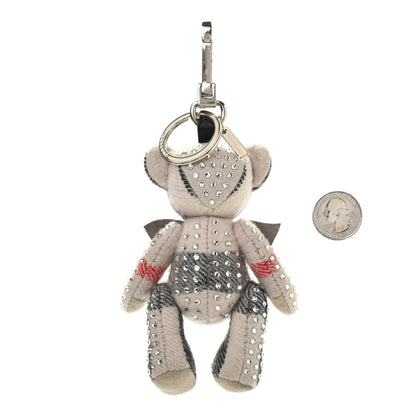 Burberry Cashmere Studded House Check Thomas Bear Bag Charm Stone 2 of 5