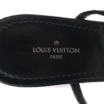 Louis Vuitton Calfskin Roma Sandals 37.5 Black 6 of 8