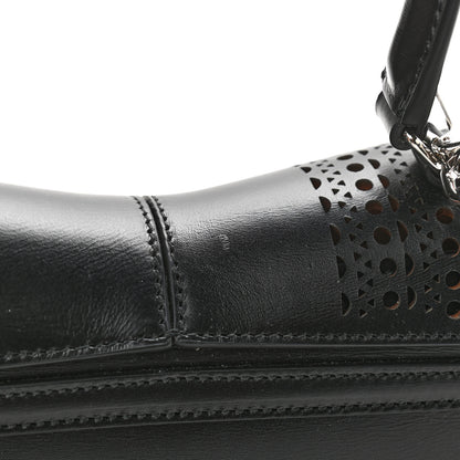 Alaia Calfskin Lux Laser Cut Mini Bellechasse 25 Top Handle Bag Black 10 of 10