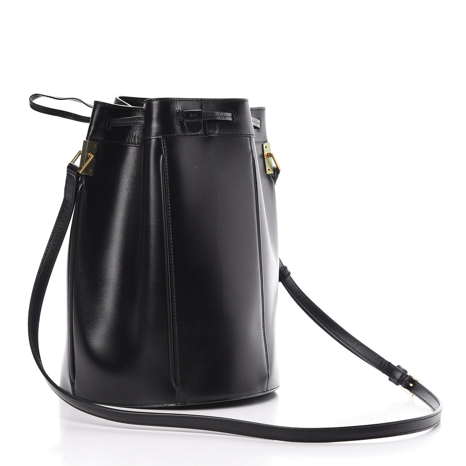 Saint Laurent Smooth Calfskin Medium Talitha Bucket Bag Black 3 of 9