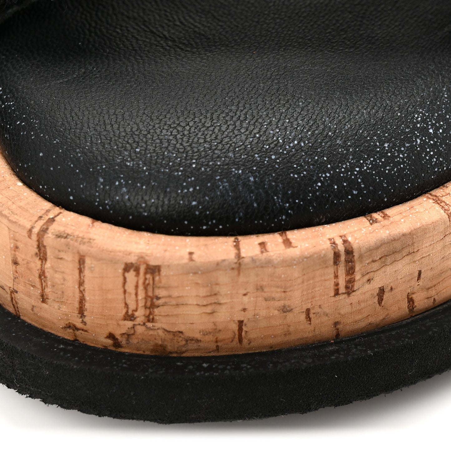 Fabric Pearl Cork CC Slip On Sandals 40 Black 38 Black