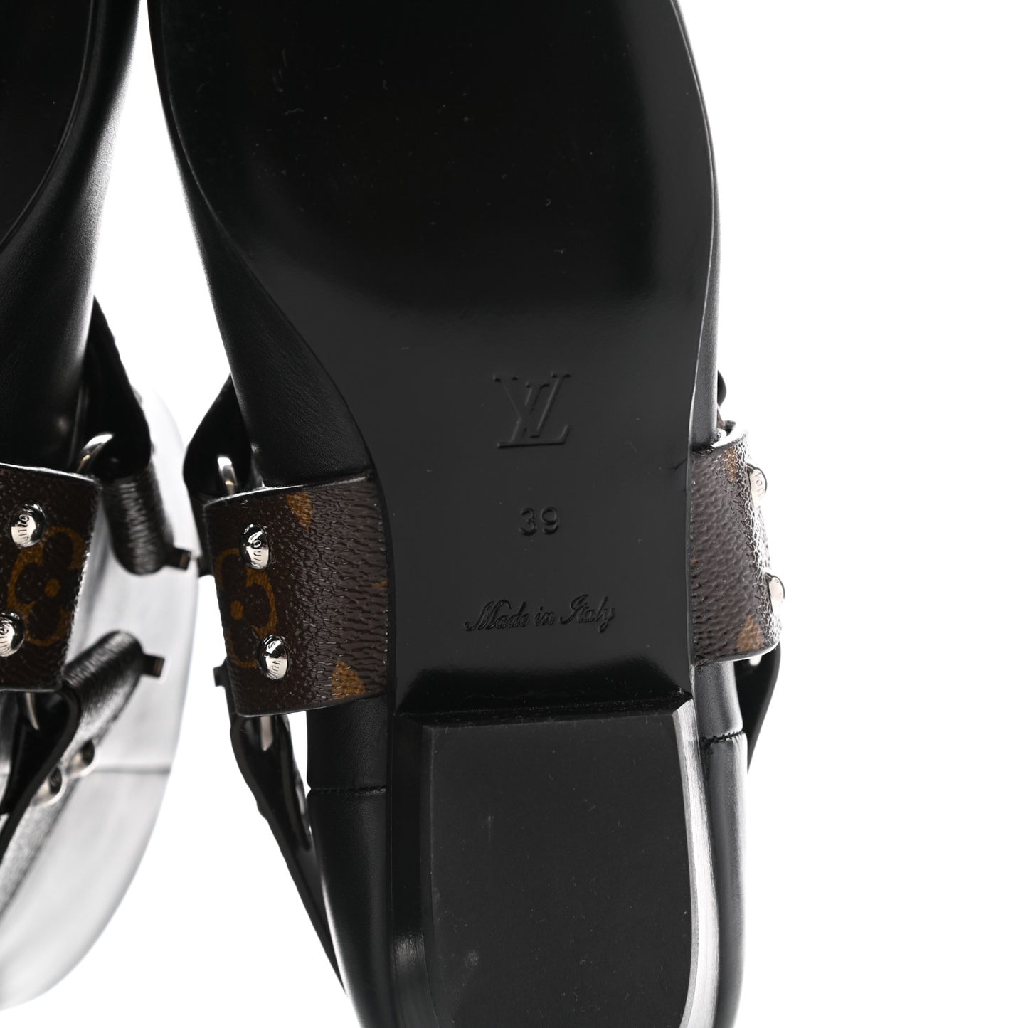 Calfskin Monogram Rhapsody Ankle Boots 39 Black