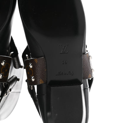 Louis Vuitton Calfskin Monogram Rhapsody Ankle Boots 39 Black 6 of 8