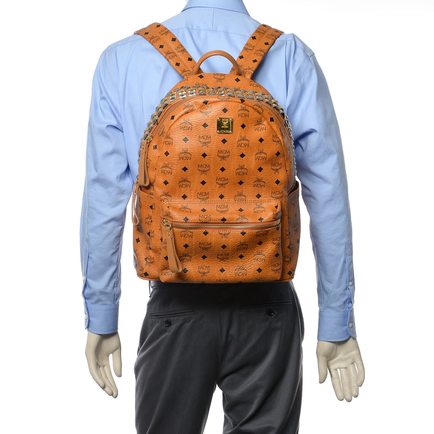 Visetos Crown Stud Medium Stark Backpack Cognac