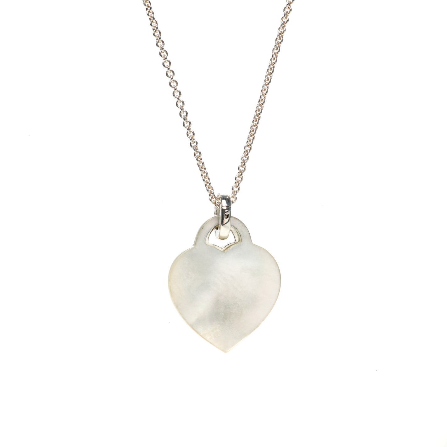 Sterling Silver Mother of Pearl Return to Tiffany Pendant Necklace