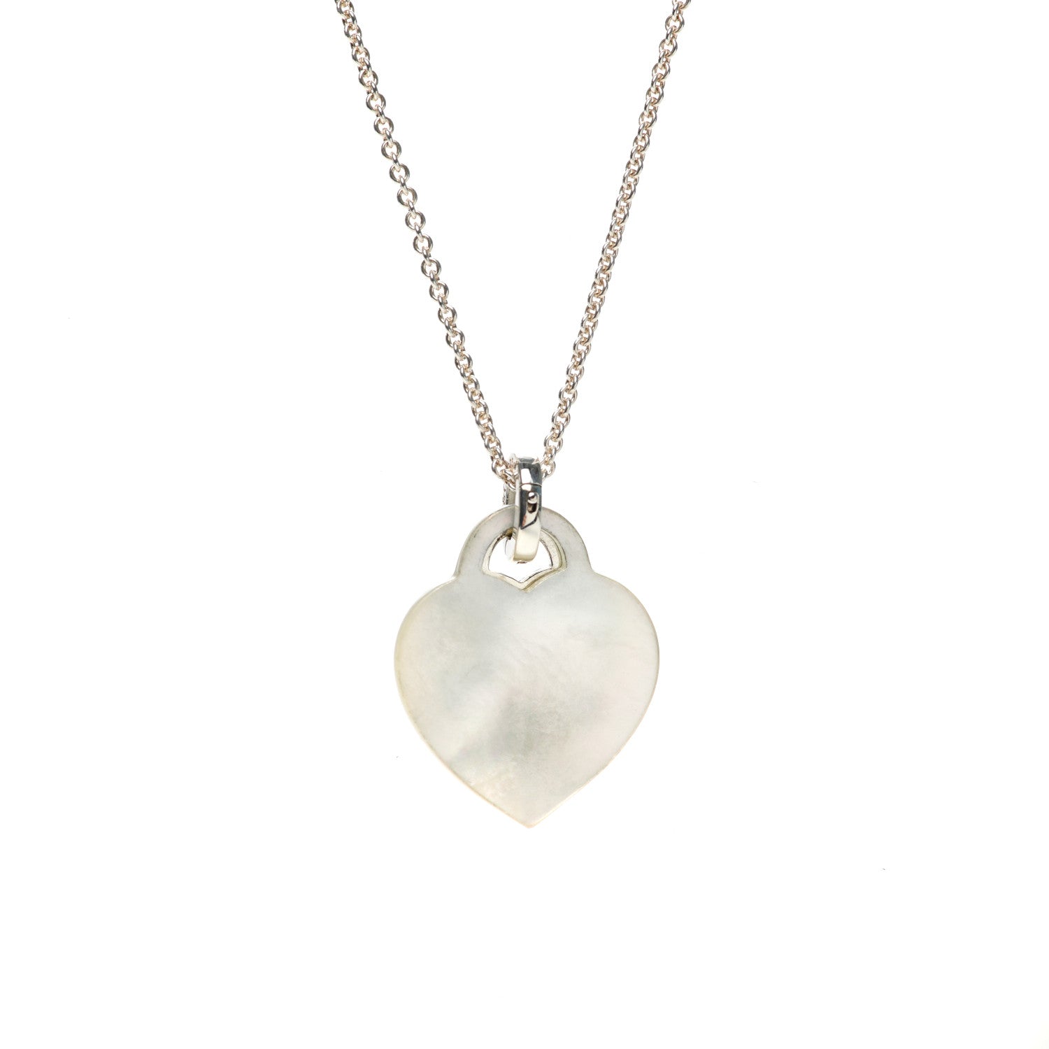 Tiffany Sterling Silver Mother of Pearl Return to Tiffany Pendant Necklace 6 of 6
