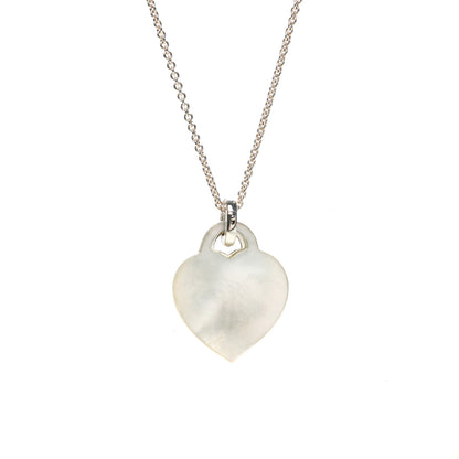 Tiffany Sterling Silver Mother of Pearl Return to Tiffany Pendant Necklace 6 of 6