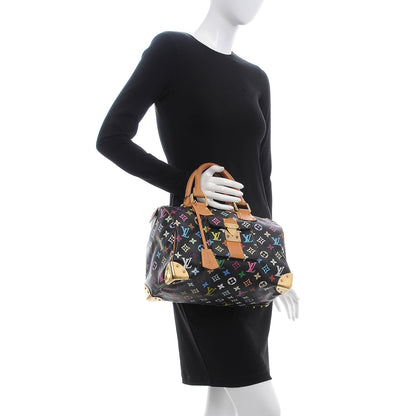 Louis Vuitton Monogram Multicolor Speedy 30 Black 2 of 7