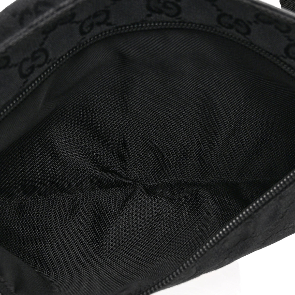 GG Monogram Double Pocket Belt Bag Black