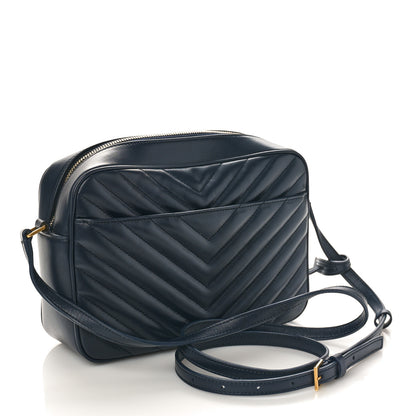 Saint Laurent Calfskin Matelasse Monogram Lou Camera Bag Navy 3 of 8