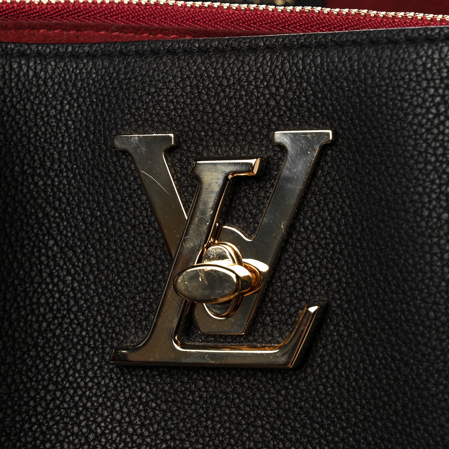 Louis Vuitton Grained Calfskin Lockme Shopper Black 13 of 13