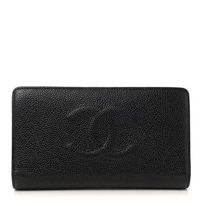 Chanel Caviar Timeless CC Yen Wallet Black 1 of 7