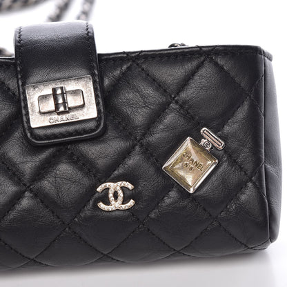 Chanel Aged Calfskin Lucky Charms 2.55 Reissue Mini Clutch With Chain Black 9 of 10
