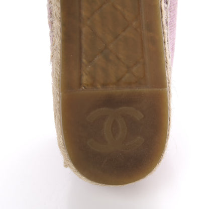 Chanel Toile Sequin CC Espadrilles 36 Pink Dark Pink 7 of 14