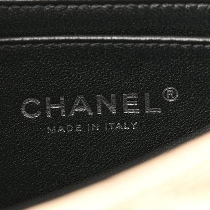 Chanel Metallic Lambskin Quilted Mini Square Flap Gold Black 6 of 12
