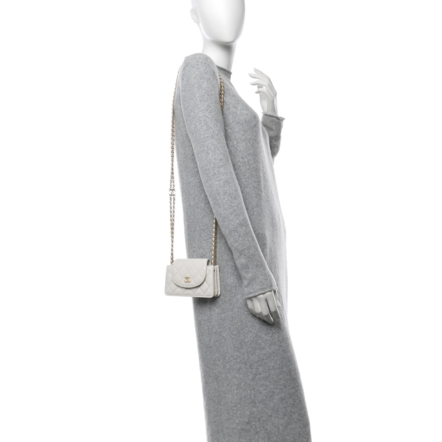 Chanel Quilted Flap With Chain White 2 of 10