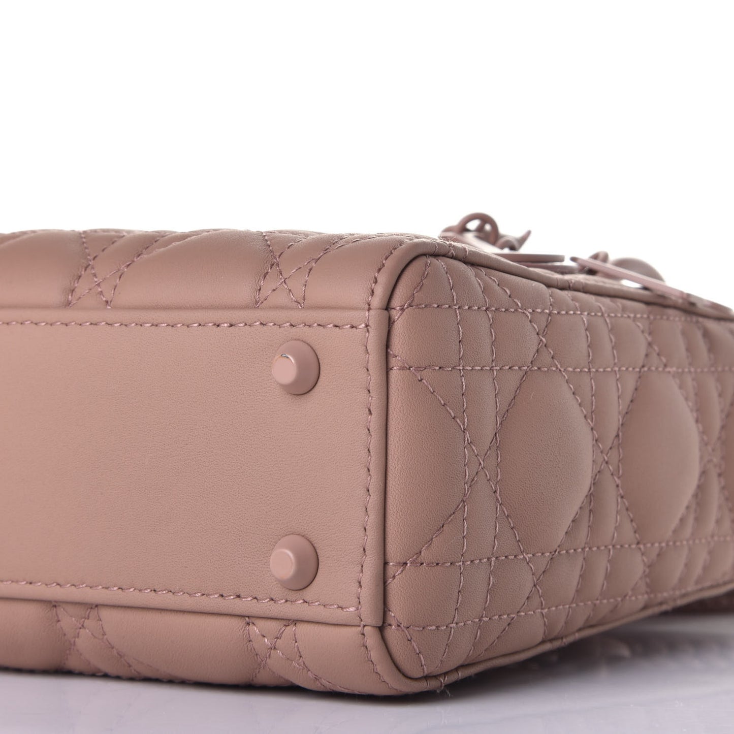 Ultra Matte Calfskin Cannage Mini Lady Dior Light Beige